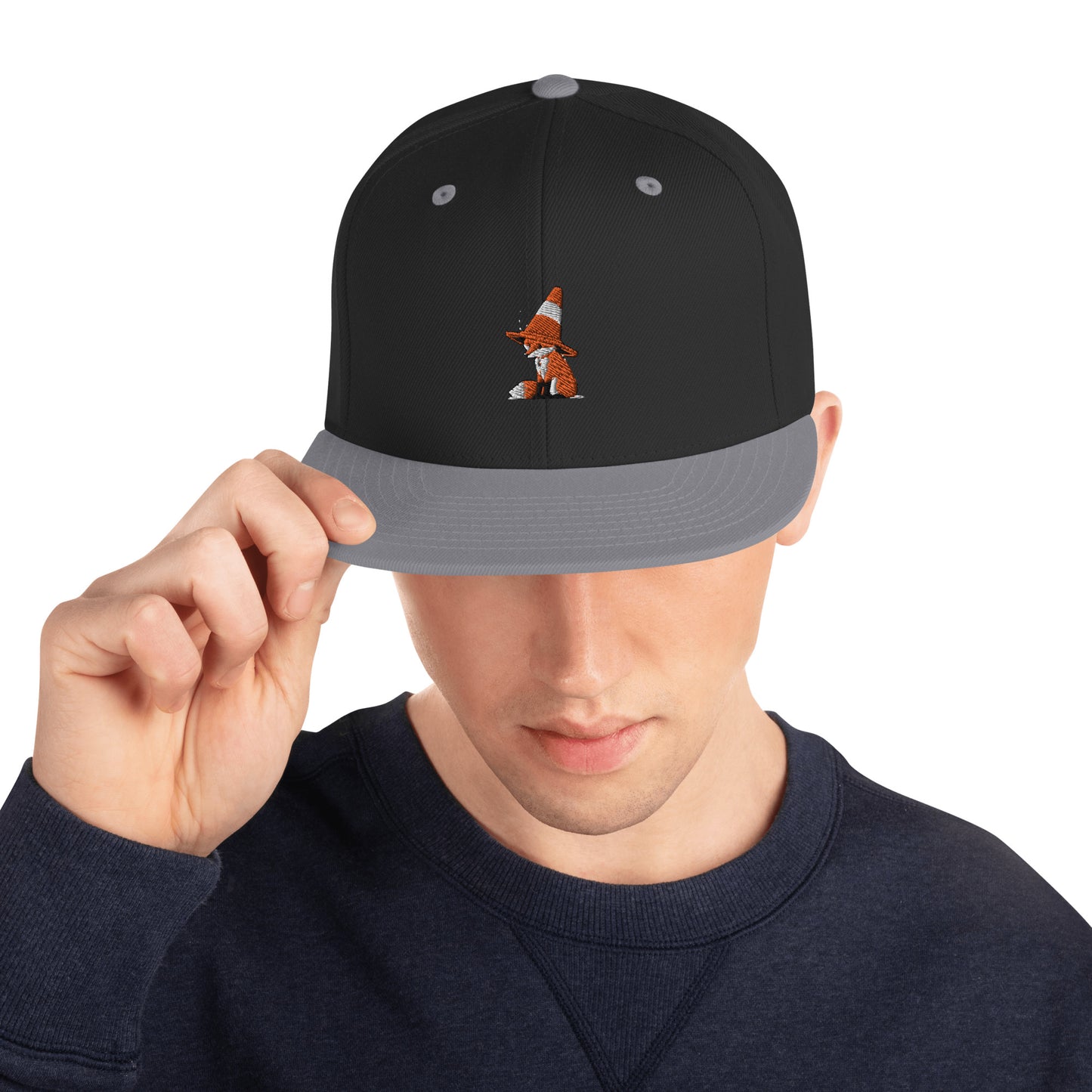 Snapback Hat - Traffic Cone Fox