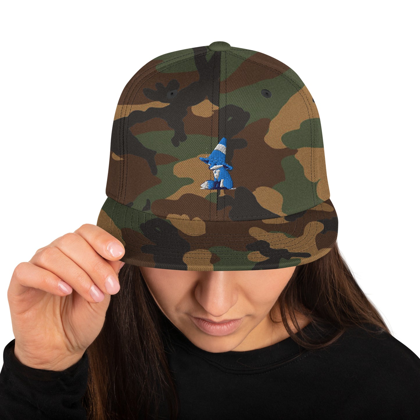 Snapback Hat - Traffic Cone Fox (Blue)