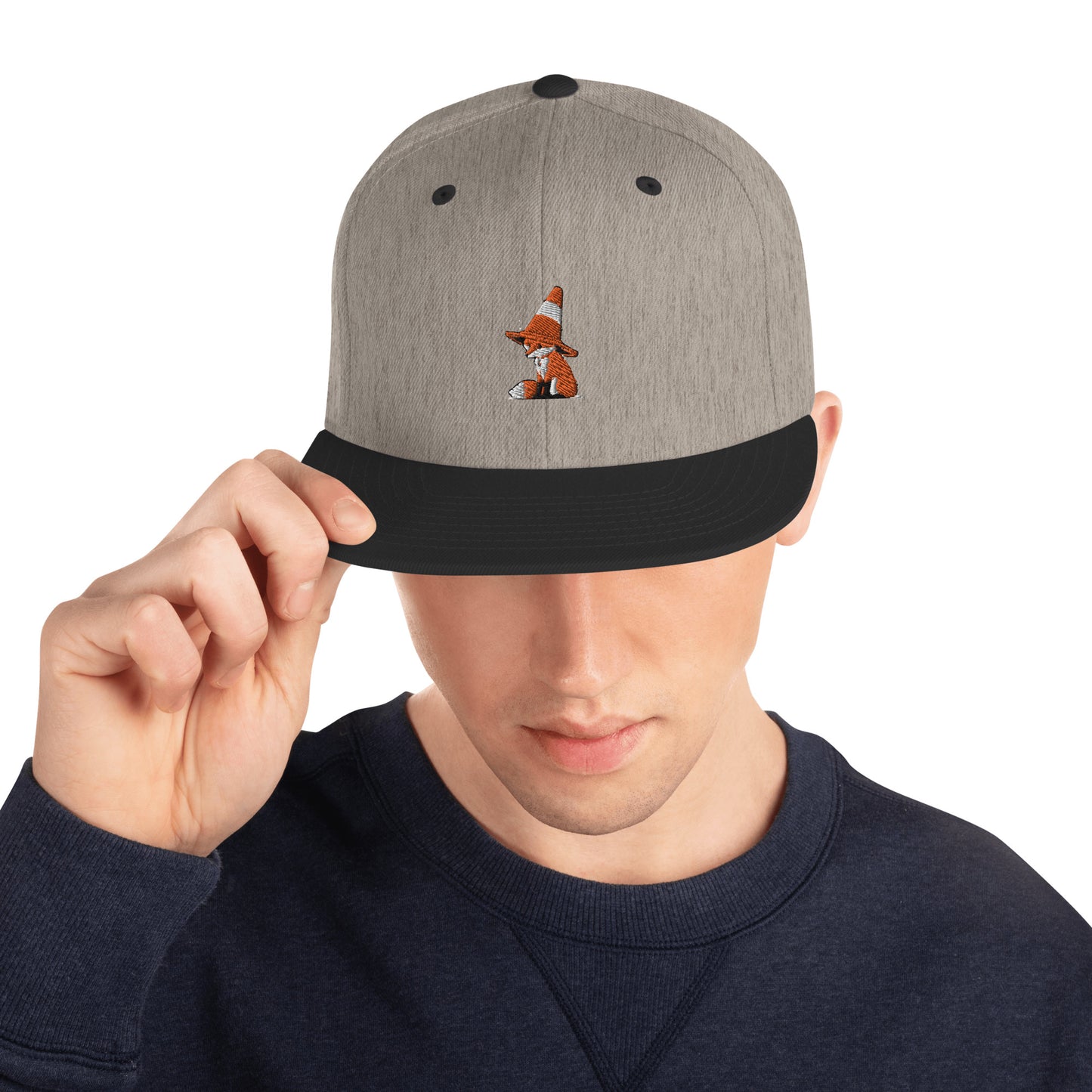 Snapback Hat - Traffic Cone Fox