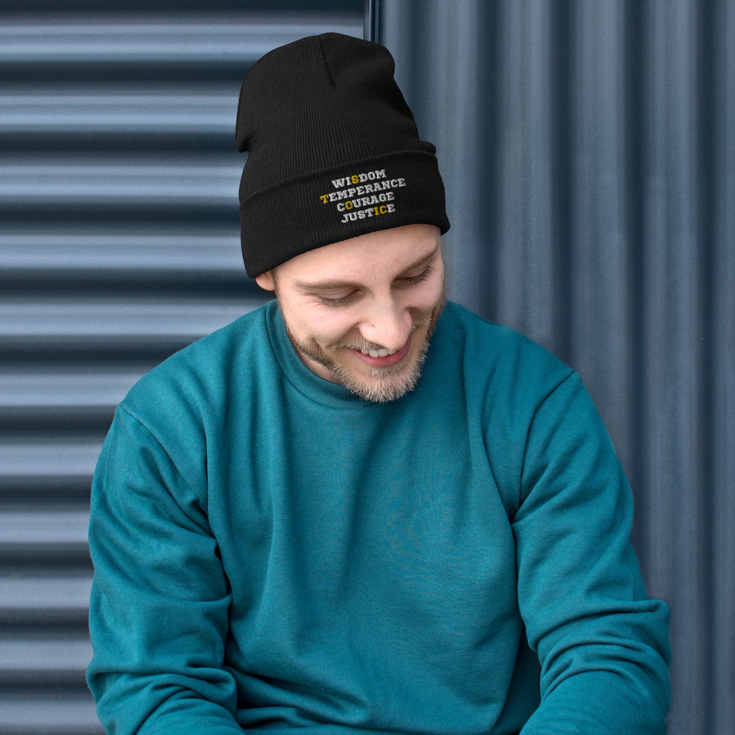 Embroidered Beanie - Stoic Virtues